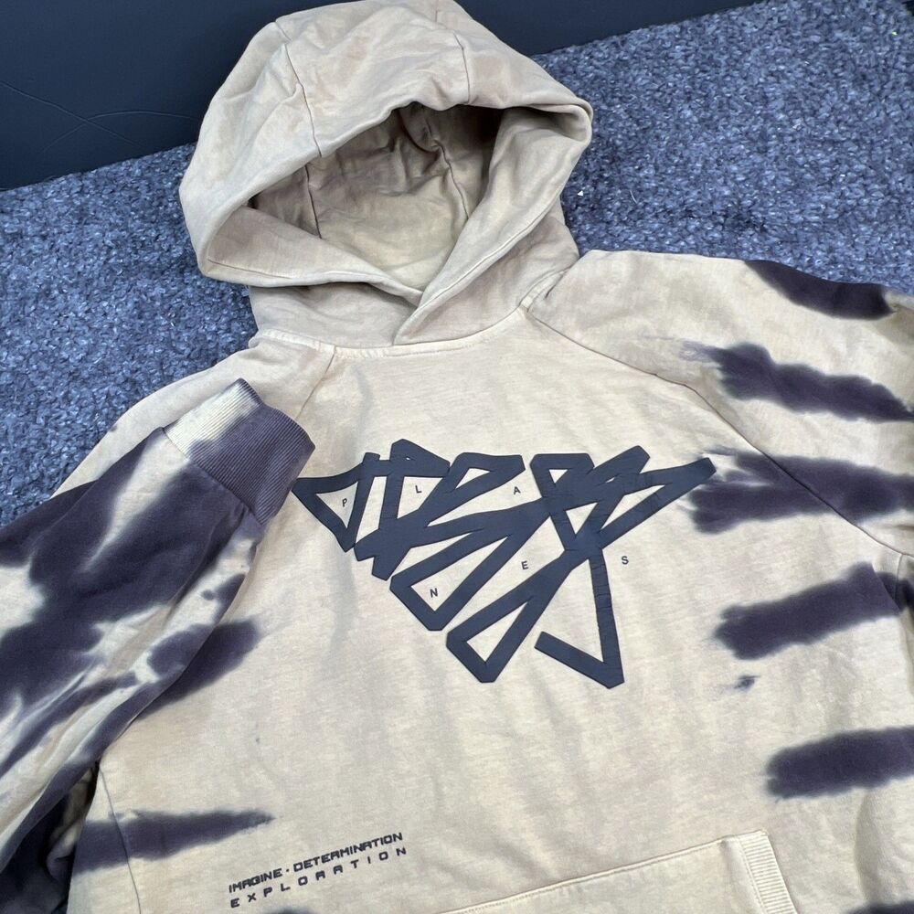 Paper Planes Hoodie Men’s XL Brown Tie Die GUC